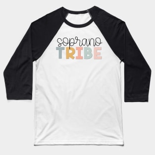 Soprano Tribe Muted Pastels Baseball T-Shirt